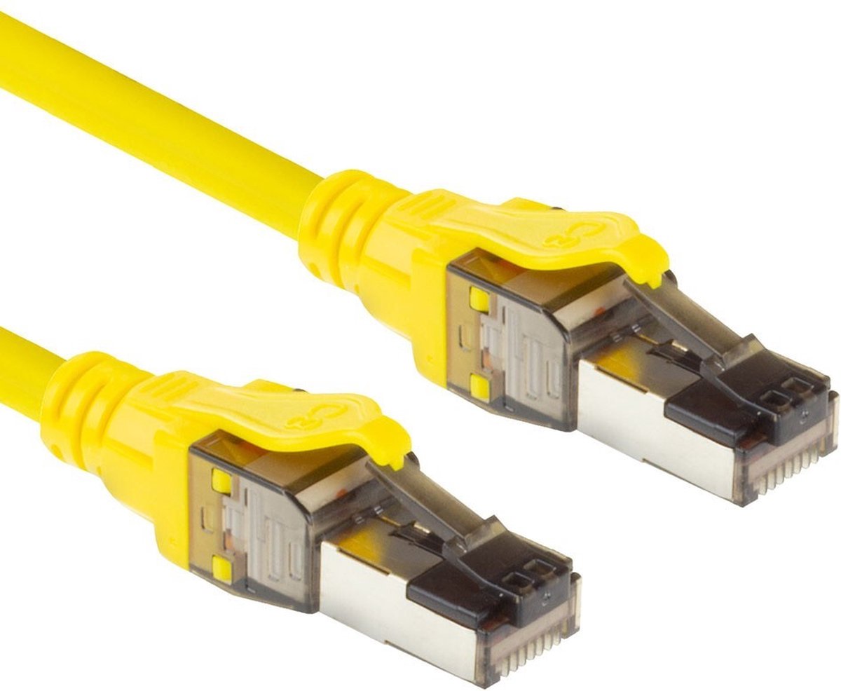 ACT FB8003 CAT8 S/FTP Netwerkkabel Snagless | RJ45 Connectoren | Geel | 3 meter