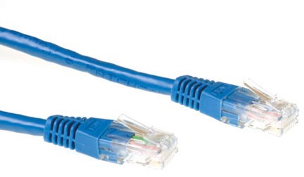 ACT IB3815 U/UTP CAT6A Patchkabel Blauw - 15 meter