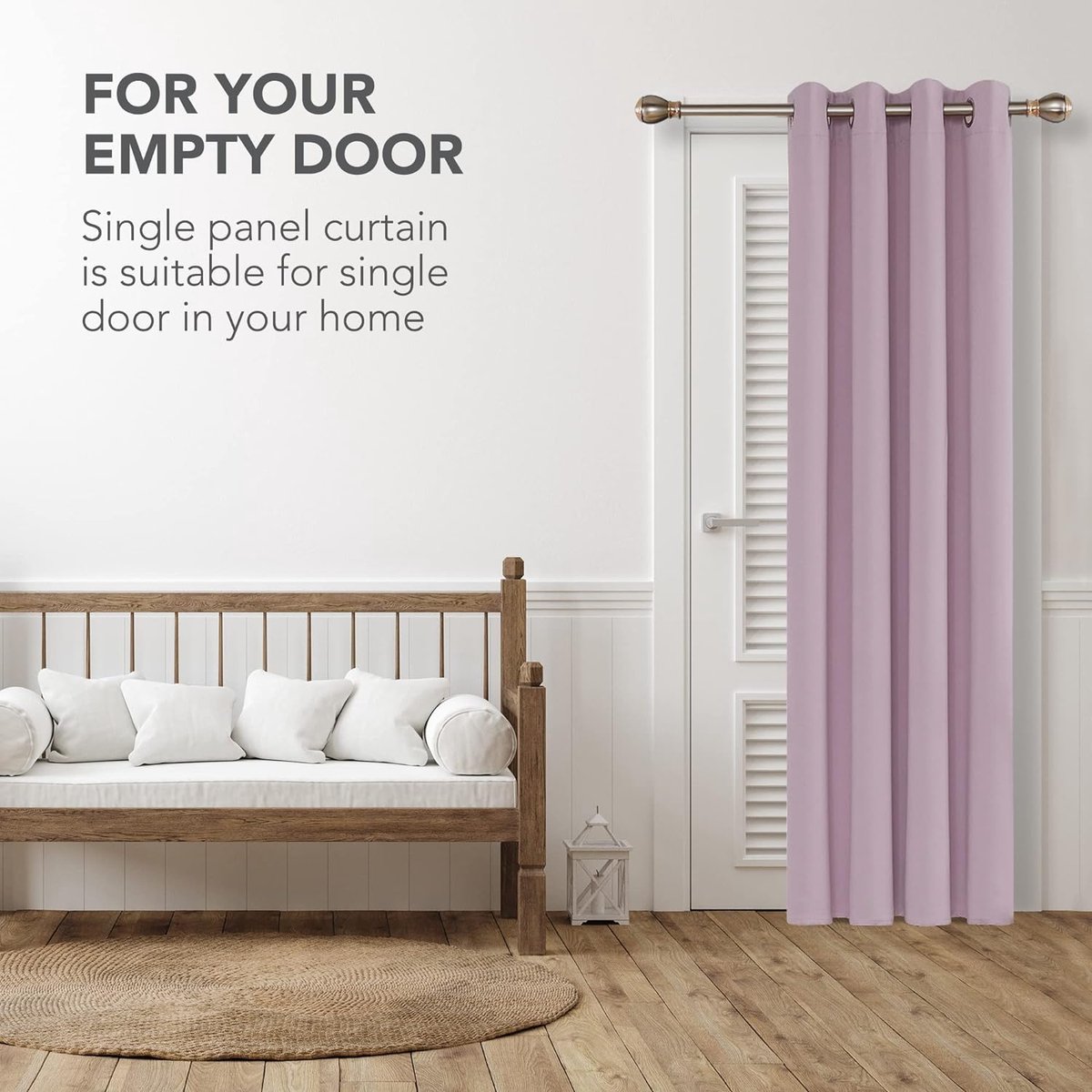 Verduisteringsgordijnen Grommet 84 inch Lengte, Thermische Gordijnpanelen voor Slaapkamer, Woonkamer, 132x214 cm (B x H), Lichtroze, 1 stuk