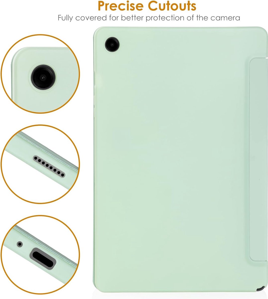 Hoes geschikt voor Samsung Galaxy Tab A9 - Arara Trifold Bookcase TabletHoes - Lichtgroen