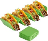 2-pack opvouwbare tacohouder voor zachte en harde tacokommen, Tacostandaard biedt plaats aan maximaal 3 of 4 taco's, Tacobakhouder Plastic ruimtebesparend Vaatwasmachinebestendig