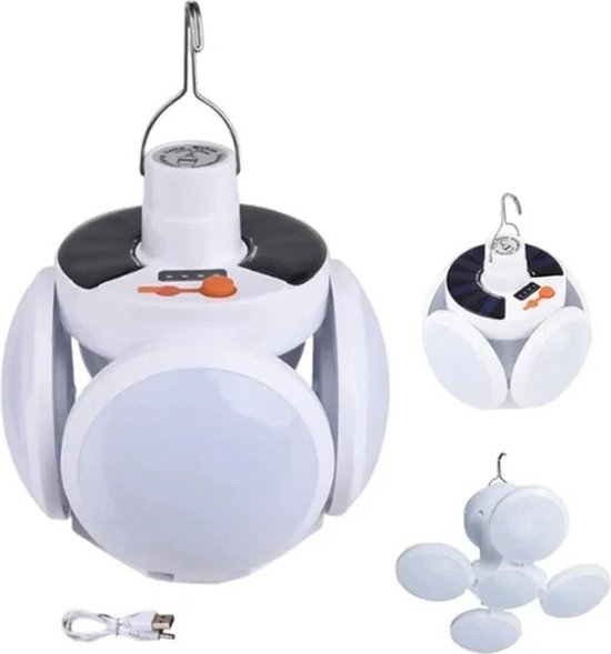 Solar opvouwbare campinglamp – USB oplaadbaar – noodlamp
