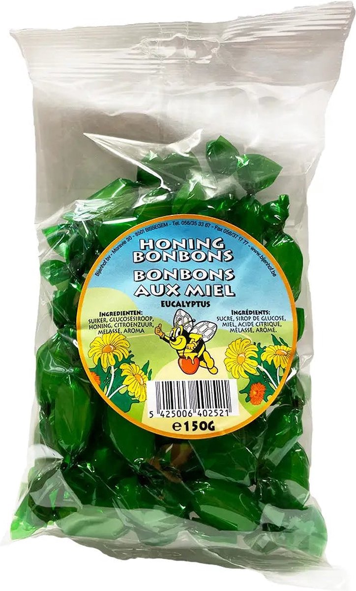 Honingbonbons met eucalyptushoning 150g België Bijenhof