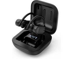 DrPhone DualTune - Draadloze Sport Oordoppen – Bluetooth 5.0 Oordoppen – Met TouchControl – Met VoiceControl – IPX5 Waterdicht - Zwart
