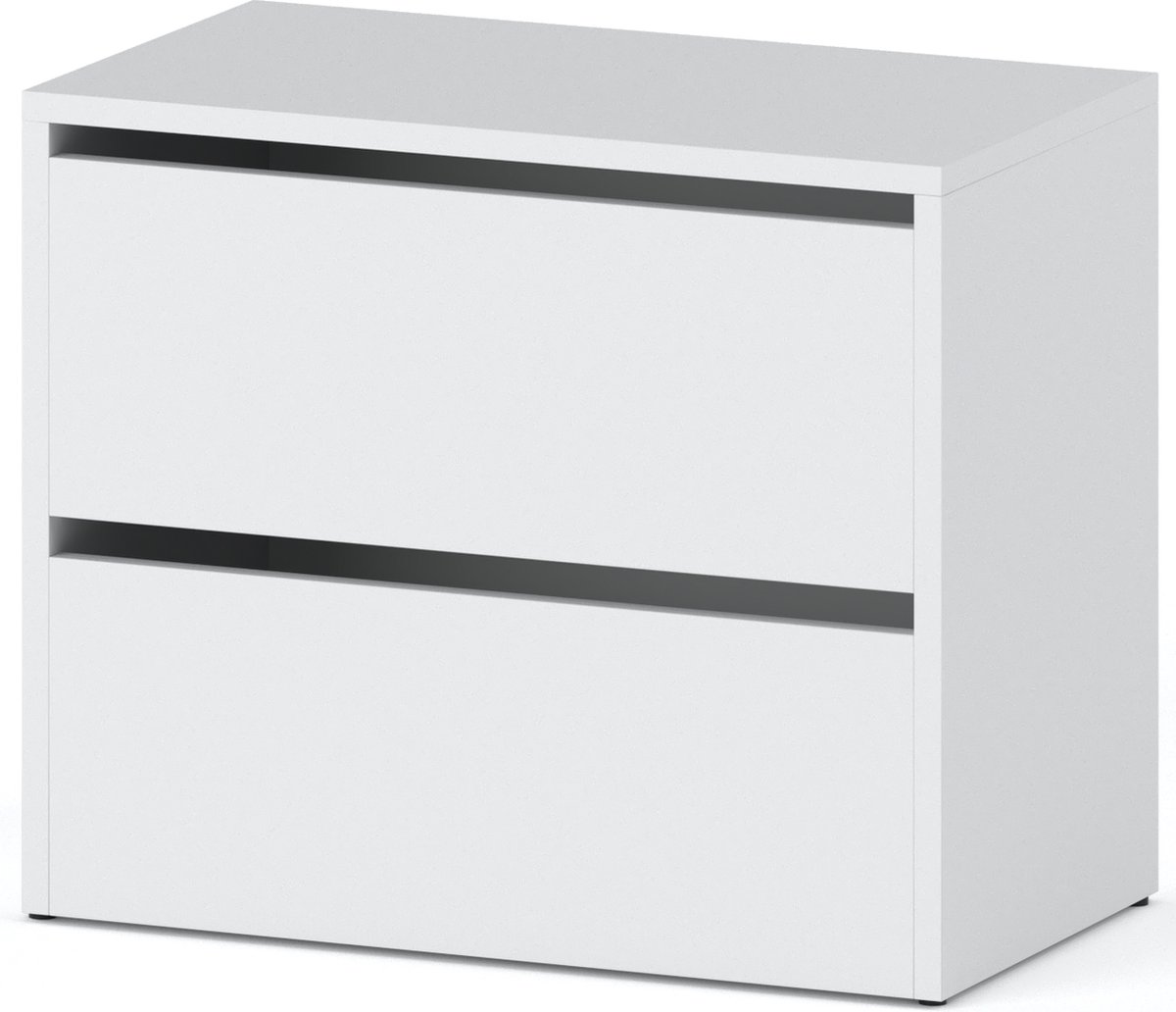 Meubel Square - Schoenenkast STEP - Mat Wit - Modulaire schoenenkast zonder handgrepen