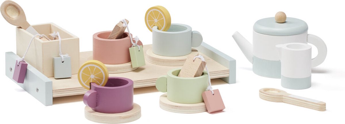 Service à thé en bois de Kids Concept  Accessoires pour la cuisine des  enfants –