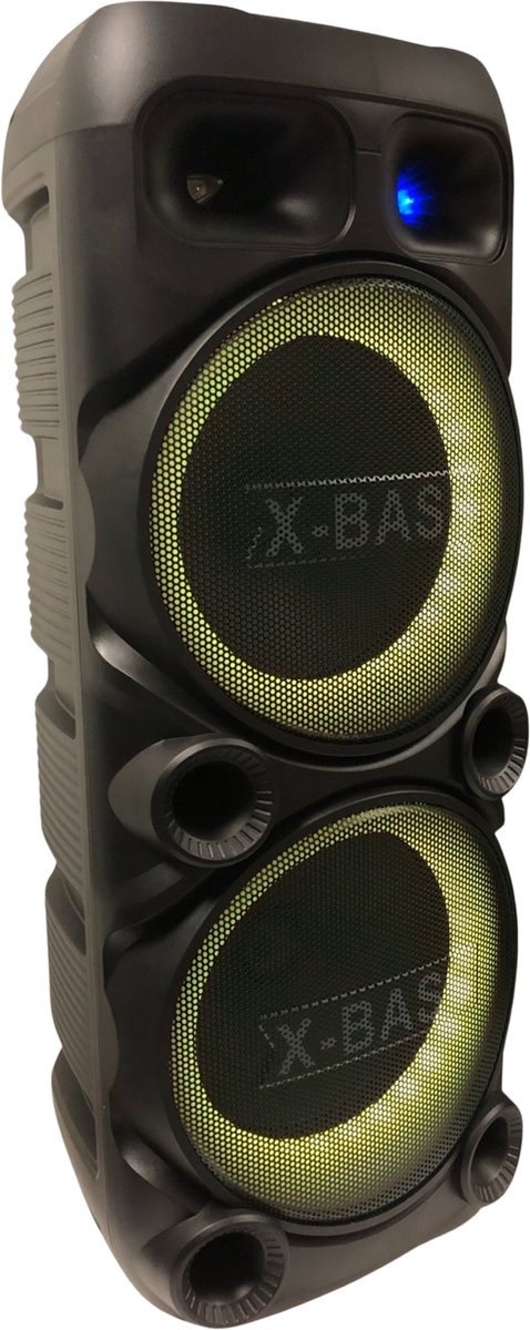 Super Galaxy-Party Speaker -12Inch RGB - 1800W-Partybox-Karaoke Set-Portable Bluetooth Speaker-Microfoon en Afstandsbediening