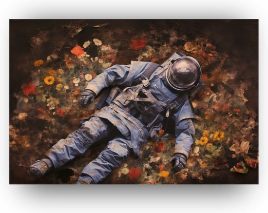 Kunststof Poster - Astronaut - Poster Astronaut - Poster woonkamer - Poster slaapkamer - Poster space - 60 x 40 cm