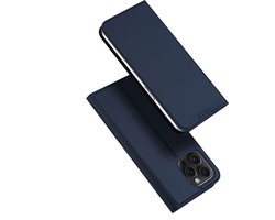 Dux Ducis - Geschikt voor iPhone 15 Pro - Slim bookcase hoesje - Donkerblauw