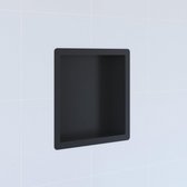 Saniclass Hide Luxe inbouwnis – Badkamer nis – 30x30x10 cm – RVS mat zwart