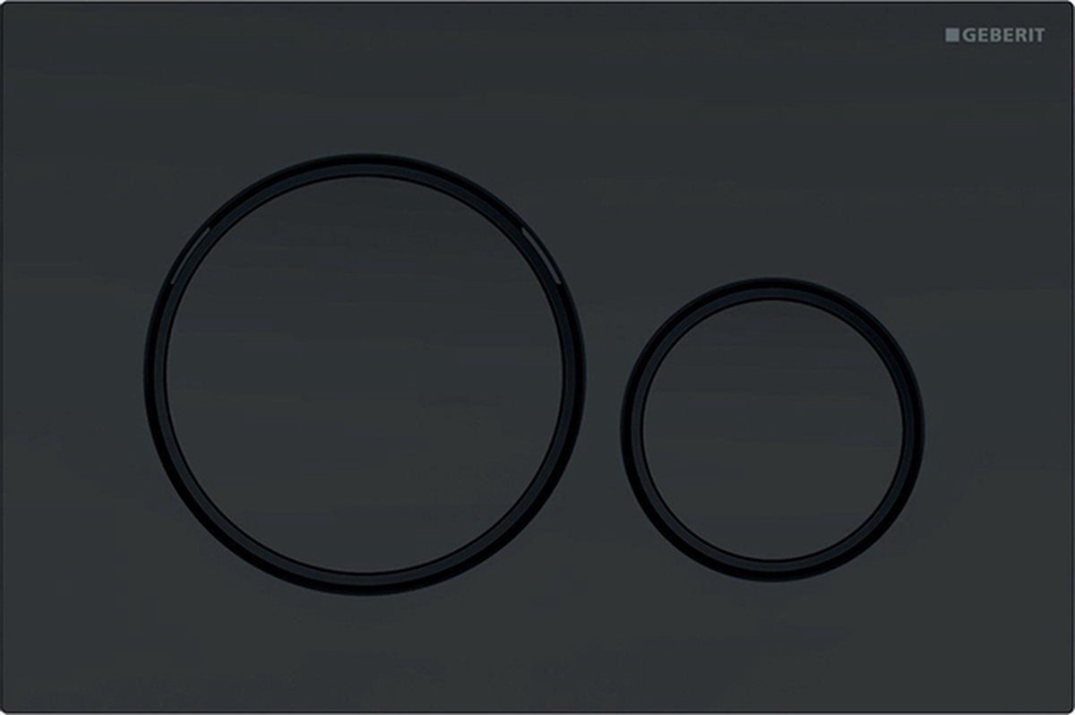 Geberit Sigma20 bedieningsplaat - 2-toets spoeling - rond - dualflush - mat zwart
