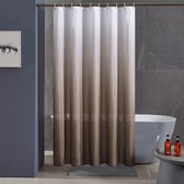 Rideau de douche anti-moisissure pour salle de bain 180 x 180 cm Tissu Textile Rideaux imperméable lavable Wit pour taupe avec 12 Rideaux de douche.