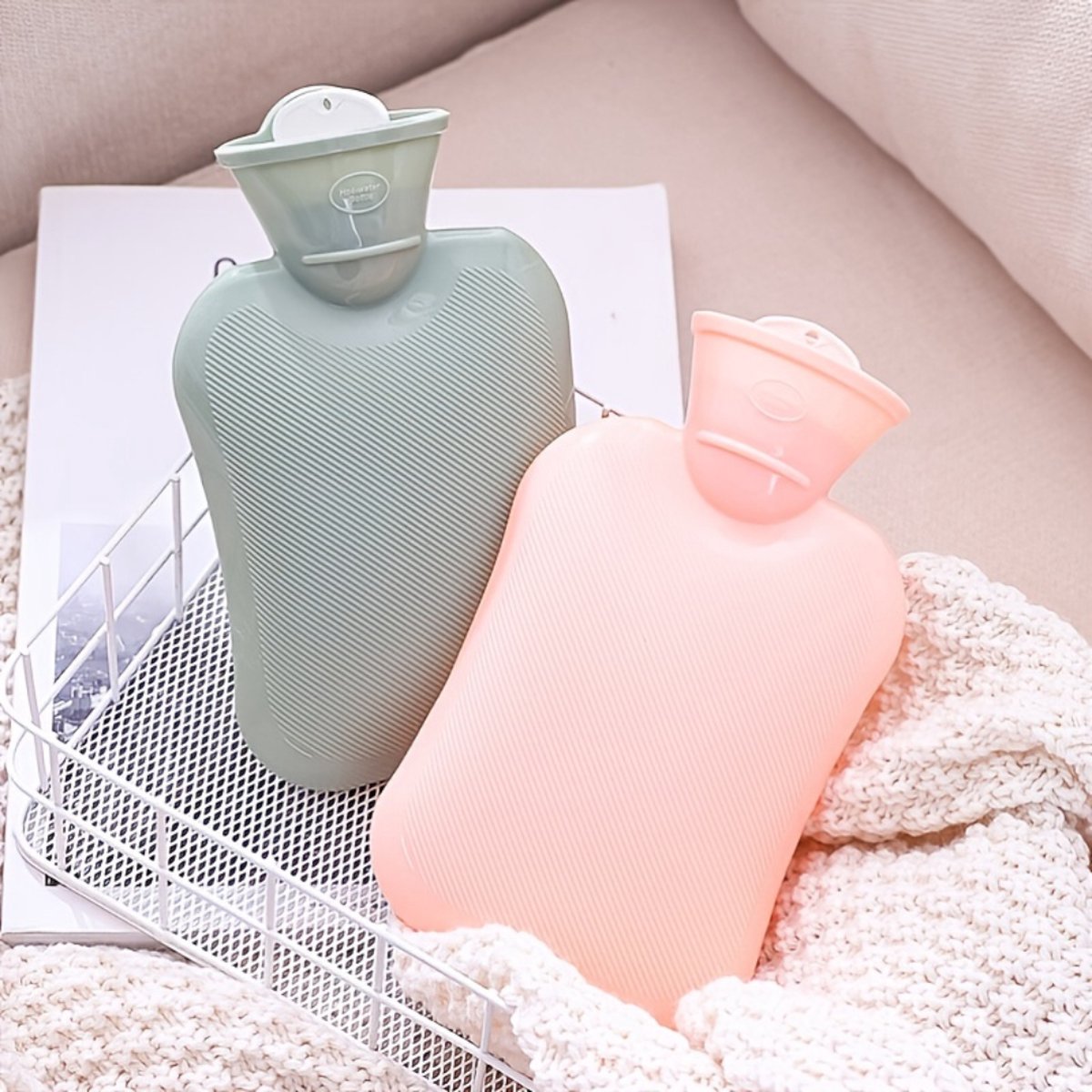 Livano Knuffel Kruik - Warmwaterkruik - Warmtekruik - Warmwaterzak - Bag - Warmtekussen - Roze - 500ML – foto 4