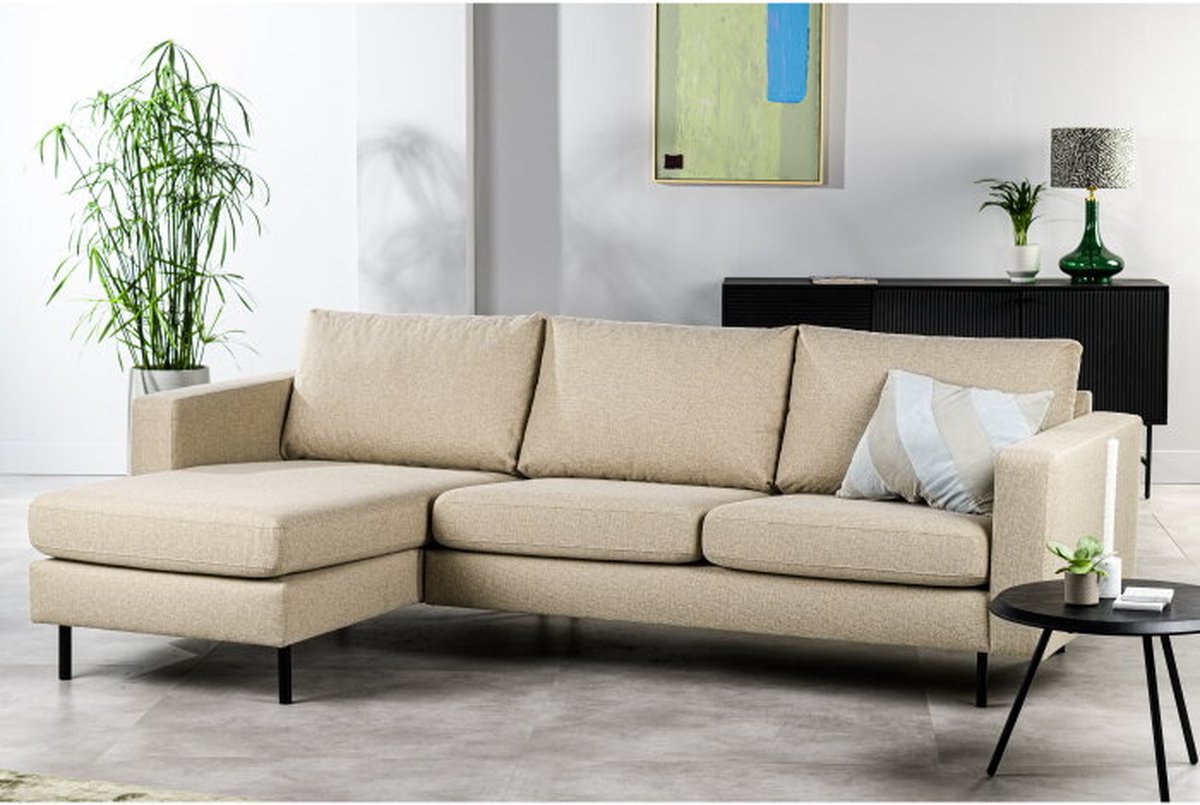 Hoekbank Jens stof Dillon - Beige