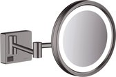 Hansgrohe Addstoris make-up spiegel led 1x vergr. brushed black chroom