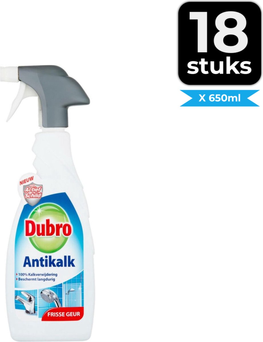 Dubro Antikalk Schuimspray 650 ml - Voordeelverpakking 18 stuks