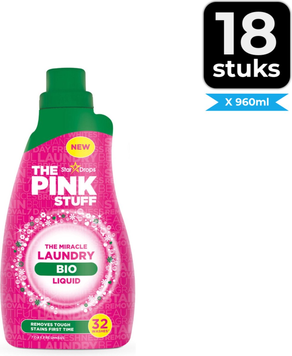 The Pink Stuff The Miracle Wasgel Bio 960 ml - Voordeelverpakking 18 stuks