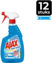 Ajax Spray Triple Action Glasreiniger 750 ml - Voordeelverpakking 12 stuks