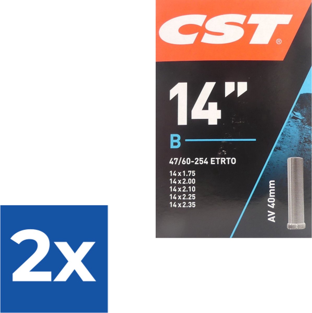 Binnenband CST AV40 14 / 47/60-254 - Voordeelverpakking 2 stuks