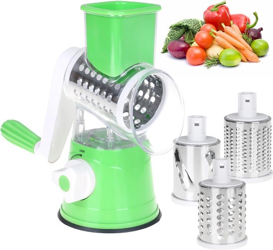 Dubbelzijdige kaasrasp voor keuken met container, boxrasp in roestvrij staal, kaasrasp doos met dunschiller en kleine borstel, koolversnipperaar voor kaas, groenten en fruit
