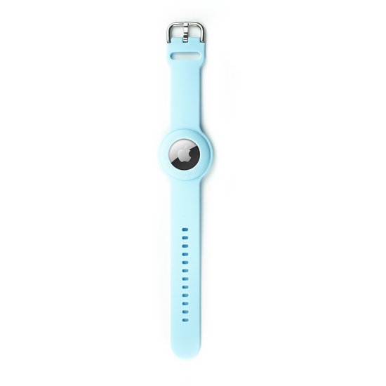 Ainy Apple Airtag horlogeband voor Kinderen - GPS tracker polsband / armband met veilige gespsluiting - veelzijdig jongens & meisjes accessoire - Blauw