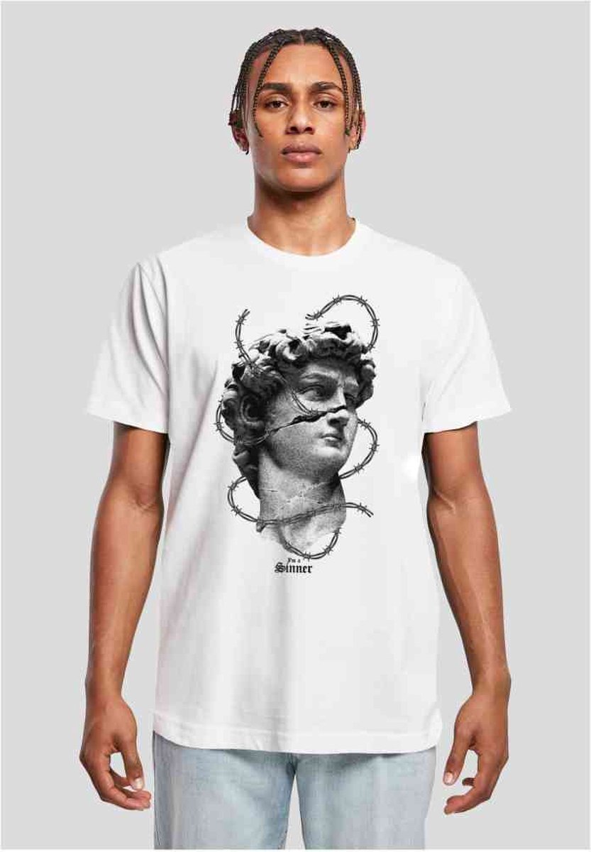 Mister Tee I’m A Sinner Heren T-shirt XS Wit