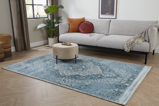 Lifa Living - Vintage Vloerkleed - Crème - Oosters - Voor Woonkamer En Slaapkamer 160 X 230 Cm