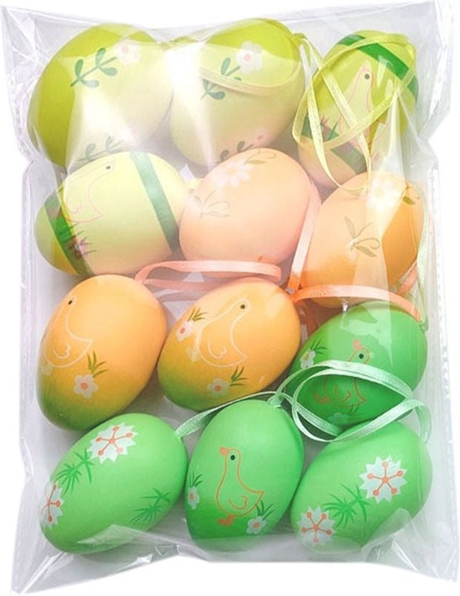 Gadgetpoint - Pasen - Easter - Paashaas - Ophangen - Set van 10 stuks in verschillende kleuren - Paaseieren Eendje