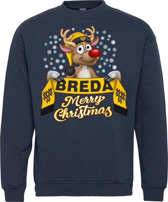 Kersttrui Breda | Foute Kersttrui Dames Heren | Kerstcadeau | NAC supporter | Navy | maat 140/152