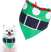 Écharpe de Noël Lutin de Noël - Chien & Chat - Das d'hiver - Cravate Chiens Vert - Costume de Noël pour Chiens et Chats - Pull pour chien - Costume de Noël - Vêtements pour chien - Taille S