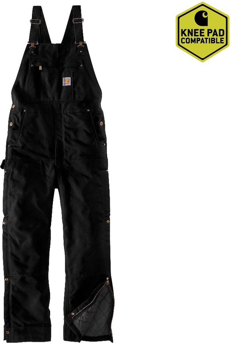 Carhartt Latzhose Firm Duck Insulated Bib Overall Zwart