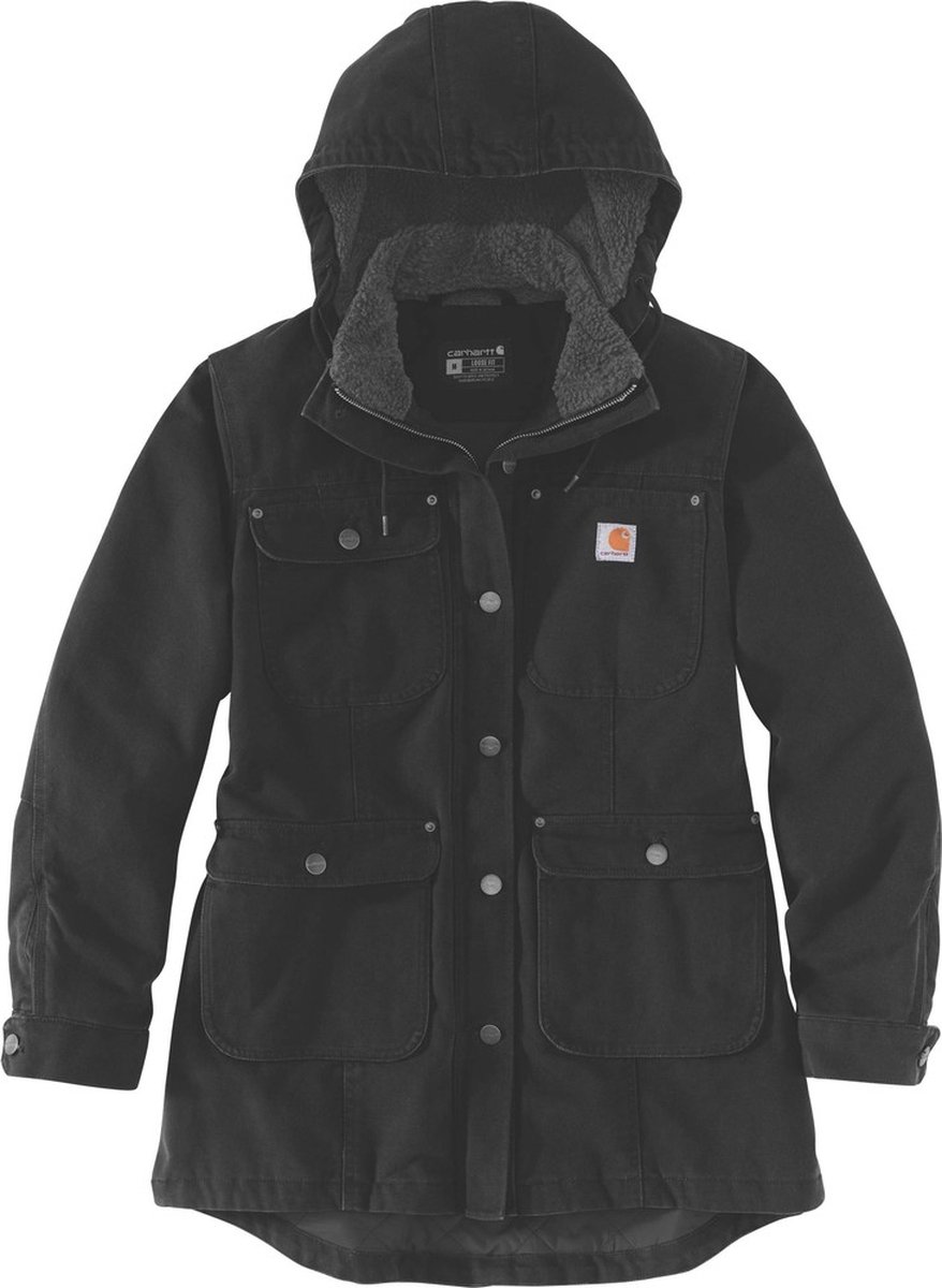 Carhartt Weathered Duck Loose Fit Jas L Man Zwart