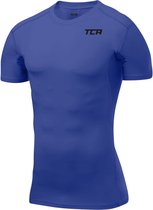 TCA Mannen HyperFusion Compressie Basislaag Top Korte Mouw Ondershirt - Helderblauw, XL