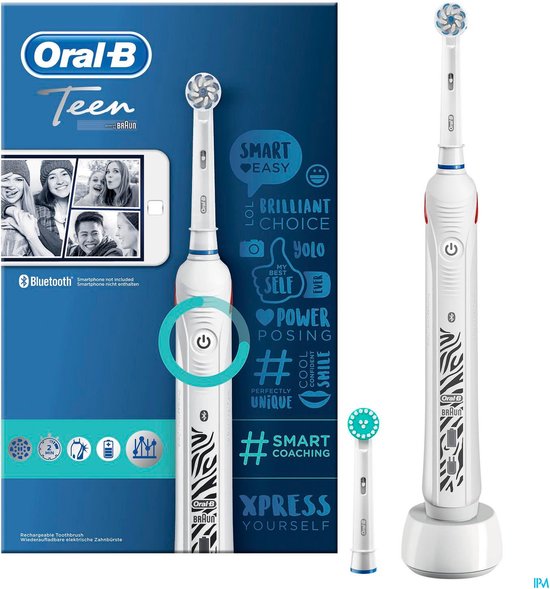 Oral-B Smartseries Teen - Elektrische Tandenborstel - Wit - 1 Handvat en 2 Opzetborstels - Oral B