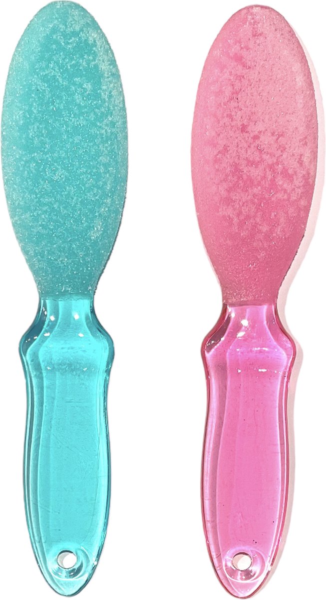 Goedkoopste Voetvijl - Eeltvijl - 2-Zijdig - Groen/Roze - Set 2 Stuks (533