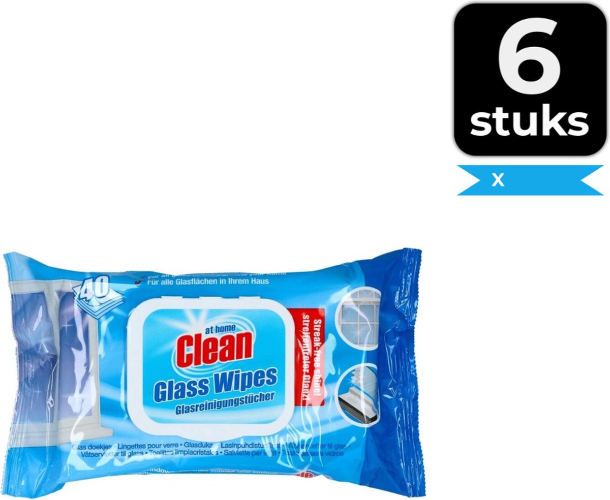At Home Reinigingsdoekjes Glas 40 stuks - Voordeelverpakking 6 stuks