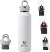 Revomax Twist-Free Thermosfles - 592 ml - Luxe design - Lekvrij - RVS - Drinkfles - Mat Wit