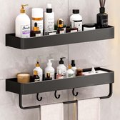 Doucheplank \ spice rack, corner shelf for bathroom kitchen_12.5D x 30W x 4H centimetres