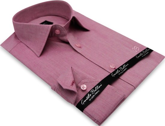 Chemise pour hommes - Chemisier d'affaires pour hommes à manches longues, coupe ajustée et soignée