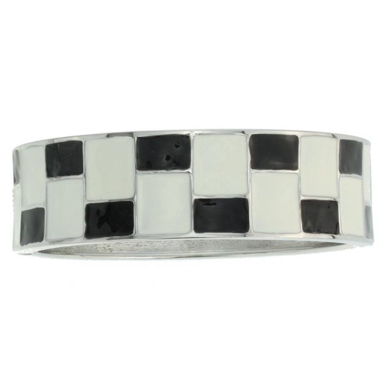 Behave Black and white bangle