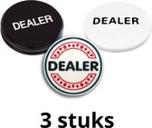 Dealer button 3pack - poker chips - poker - poker fiches.