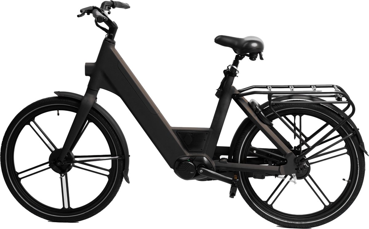 Ostrichoo Caesar E-Bike (zwart): Revolutionaire 540WH FastCap Batterij – Snelste Oplaadtechnologie, 120km Bereik, Brandveilig, Bafang Middenmotor, Onderhoudsvrij Comfort met Antilek Banden