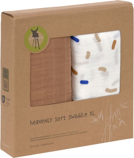 Lässig Hydrofiele luier swaddle doek 120x120cm XL Little Mateys royal blue 2 stuks van Lässig — afbeelding 5
