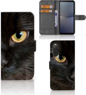 Telefoonhoesje Geschikt voor Sony Xperia 10 V Beschermhoesje Zwarte Kat