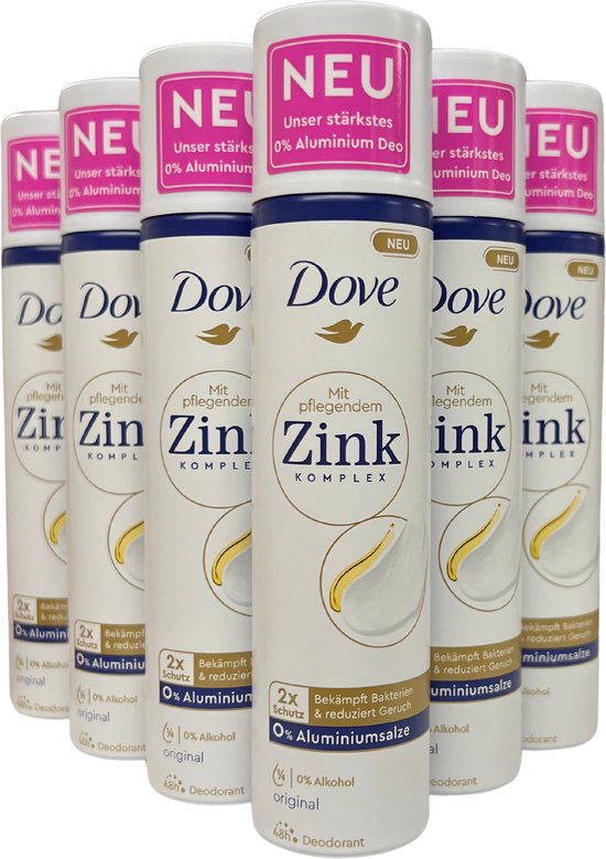 Dove Deodorant Spray Original met Zink Complex 6 x 100 ml bol