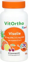 Bol.com Vitortho Visolie 30 mg EPA - 115 mg DHA Kind 60 kauwtabletten aanbieding