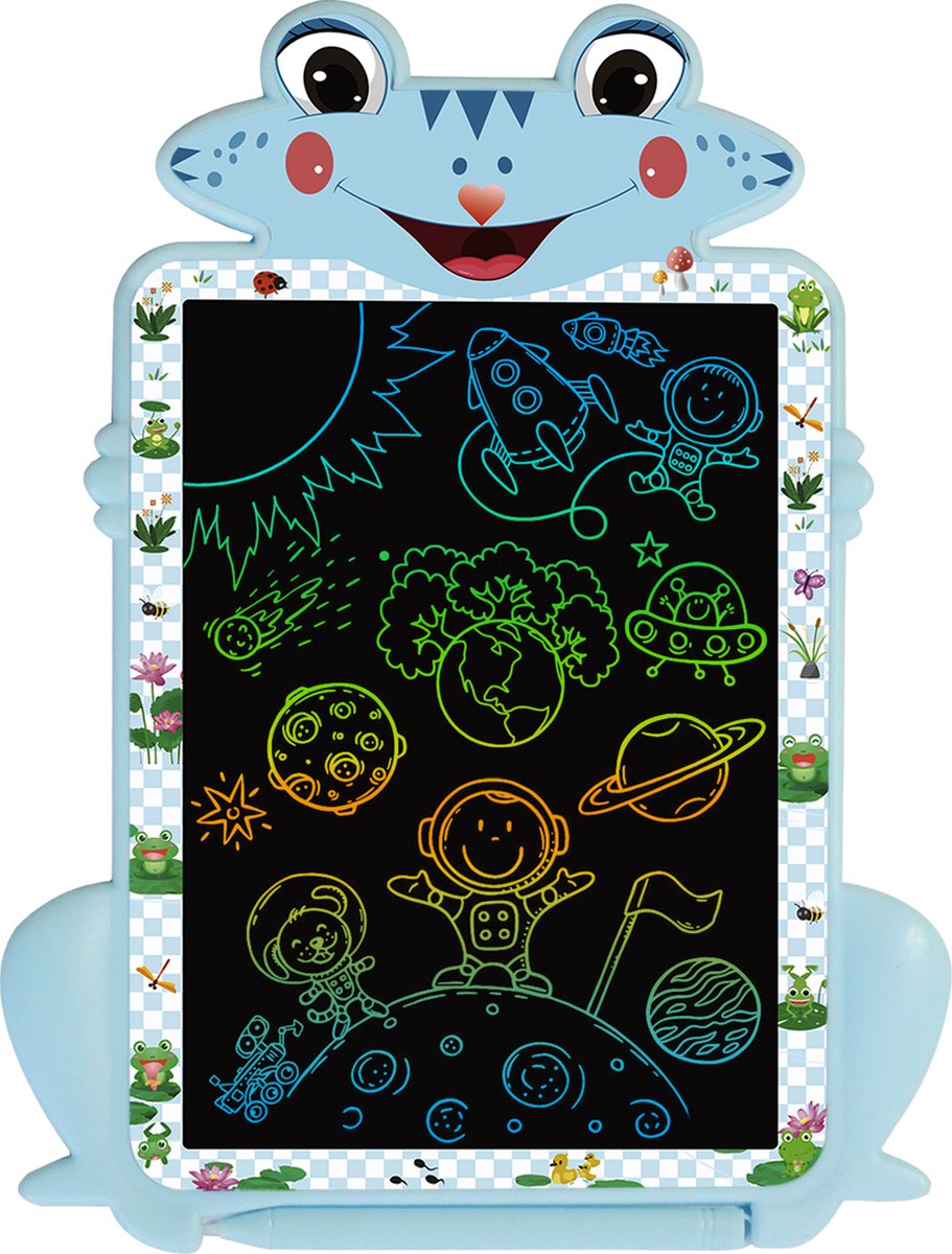 LCD Tekentablet 10 inch Blauw Tekentablet Kinderen Kerst Schoencadeautjes Sint Kinderen Speelgoed Jongens & Meisjes Tablet Grafische Tablet Teken Ipad Kinderspeelgoed Kinder Speelgoed Speelgoed Voor In De Auto