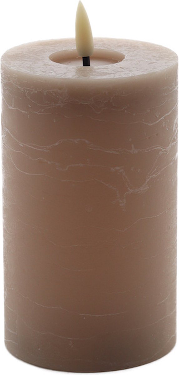 led kaars beige 12,5x7,5cm