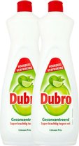 Dubro Handafwas Limoen 900ml - 2 Stuks - Voordeelverpakking