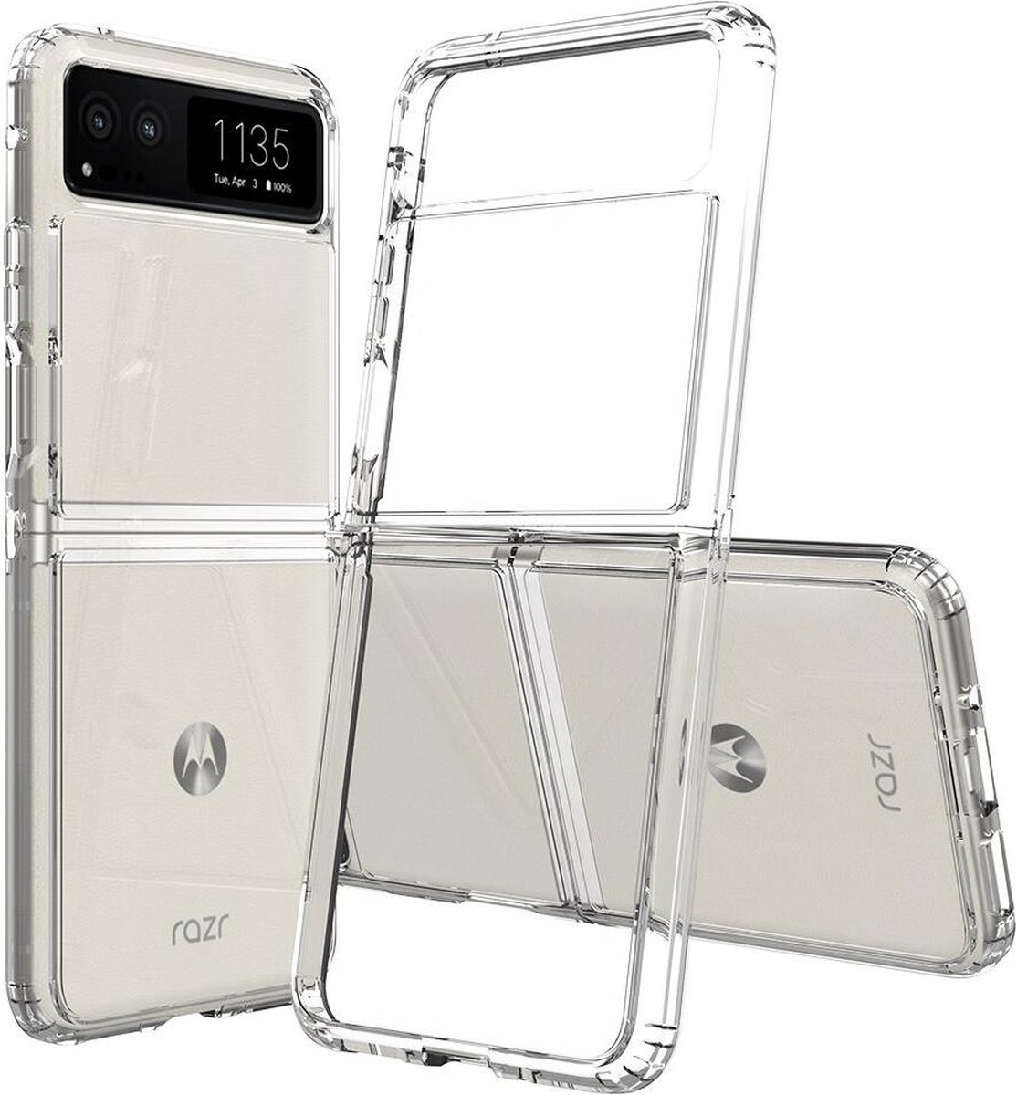 Motorola Razr 40 Hoesje Acryl Back Cover Transparant